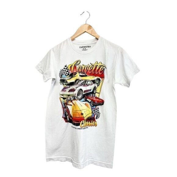 Chemistry Short Sleeve Size Medium Graphic T-Shirt Tee Classic Chevy Corvette - Picture 4 of 7